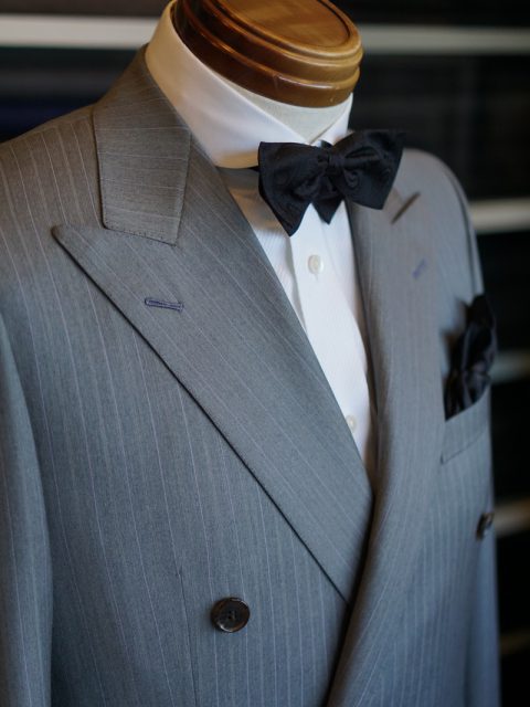 ダブル6個ボタン　Dormeuil　AMADEUS　wool&silk