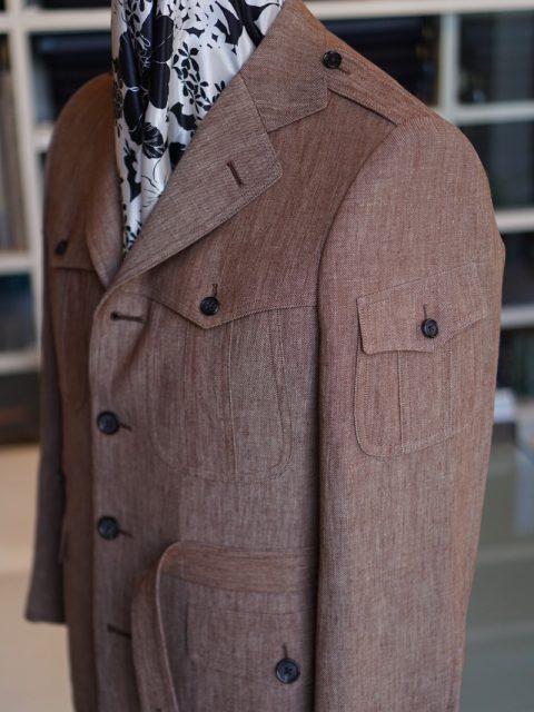 サファリジャケット　E.Zegna  Linen100%