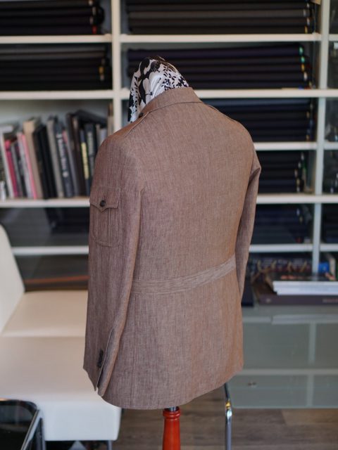 サファリジャケット　E.Zegna  Linen100%